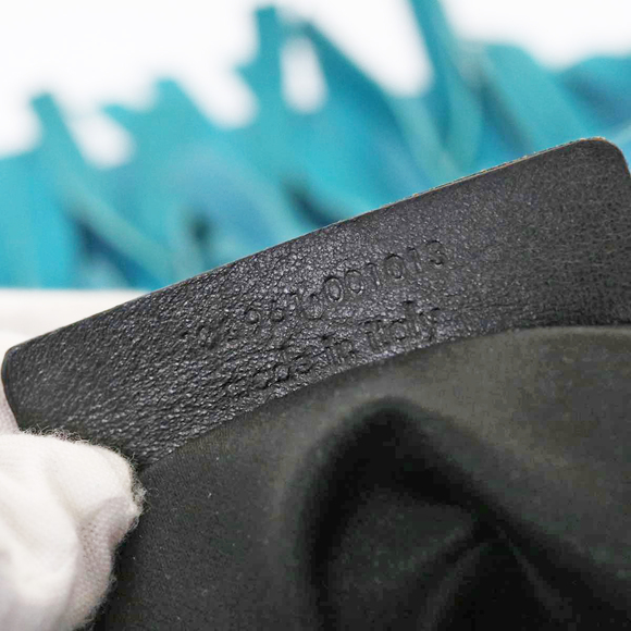 SAINT LAURENT Chain Fringe Shoulder Bag Suede Leather Blue Auth yk7582 - Picture 12 of 16